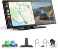OTTOCAST ScreenFlow 11.4" Wireless Apple CarPlay & Android Auto Screen | Pre-installed Netflix/YouTube, HD Split-Screen, 1080P Backup Camera, Dual WiFi & Bluetooth | Universal for Car/SUV/Truck