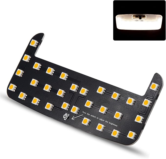 LED Light,Fit For Interior Rear Dome light Upgrade,4500K Warm Yellow Light,Brightness Can Adjust,The Accessories For Toyota RAV4(2006-2021),Corolla,Camry,Highlander(2008-2013),Tacoma,4Runner