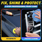 Scratch & Swirl Remover with Ceramic Silk – Car Scratch Remover for Vehicles Paint Repair with Ceramic Coating Spray – Polishing & Washing Kits with Applicator Pad & Microfiber Towel