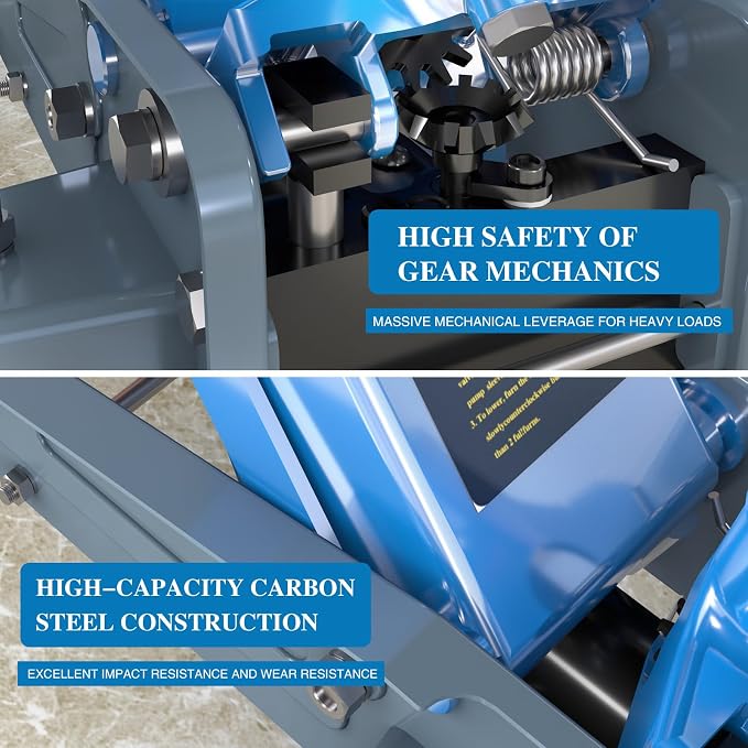 Floor Jack,3 Ton Capacity Fast Lift,Carbon Steel with Wheels car Jack,Heavy Car Floor Jack Max Lift Height 18.15",Providing Stable Support for Various Cars,Blue