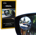 Blind Spot Mirrors for Cars - by Safe View Company - Change Lanes w Confidence - Made from Real Convex Glass - Long Lasting - Easy Peel & Stick (Halo XL)