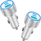 USB C Car Charger, 2Pack 67W 3-Port USB-C & USB-A Fast Car Charger Cigarette Lighter Fast Charging for iPhone 16/15/14/13/12/11/Pro Max, iPad Pro, Galaxy S24/S23/S22, Google Pixel, Android