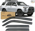 Window Visors for Toyota 4Runner 2010-2015 2016 2017 2018 2019 2020 2021 2022 2023 2024, Tape-On Rain Guards Outside Mount Vent Visors Window Deflectors Smoke Tint, 4PCS