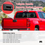 Tailgate Handle Backup Camera Rear View Camera for Silverado Sierra 1500 2014-2018 for Sierra 2500HD 3500HD Canyon 2015-2018 RCA Input Reverse Camera, IP69K Waterproof for Trucks