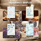 Blue Summer Beach Car Air Freshener 4 Pcs, Coastal Tropical Summer Ocean Hanging Air Freshener for Cars Closet Drawer Books, Girly Beachy Car Accessories for Women
