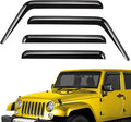Extra Durable Window Deflectors Tape-On Window Visors Rain Guards Fit for Jeep Wrangler JK 2007-2018, Sun Visors, Wind Vent for Shades, Exterior Car Accessories - 4pcs. AG0083