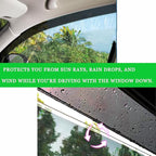Window Visor Rain Guard for Ford F-150 04-08,06-08 Lincoln Mark LT Crew Cab | Not Fit 2004 Heritage, Window Deflectors, Vent Visors, Sun Shades, Window Shields, Dark Smoke, Truck Accessories