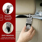 4PCS Bling Car Seat Headrest Hooks, Crystal Rhinestone Vehicle Back Seat Hanger Holder, Auto Interior Headrest Hanging Storage Organizer for Purse Handbag Coat, Universal Fit (Red)