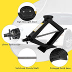 3-Ton Scissor Jack Kit for Chevrolet C5 C6 C7 C8 GS Z with Rubber Jack Pad, Car Spare Tire Repair Tools for Car Chevrolet, Tire Changing Tools Kit for Chevrolet with L-Wrenches（17/19/21/23mm）