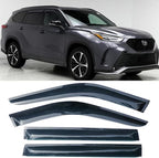 94739 Window Visors Rain Guards Tape-On Side Vent Deflectors Compatible with Toyota Highlander 2020-2025,Sun Shade 2020 2021 2022 2023 2024 2025 4-Pieces Set
