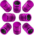 Tire Valve Stem Caps for Car Tires Air Caps Cover 8 Pack Corrosion Resistant Premium Alloy Leak-Proof Universal for SUV Truck Motorcycle Bike Purple