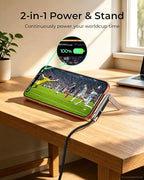 【2026 Upgraded】3-in-1 240W Invisible Stand Fast Charging Cable, Chubby USB A/C to USB C Cable, 90 Degree Type C Charger Cord (4FT) with Built-in Phone Stand, for iPhone 17/16 Pro Max Galaxy S26 Ultra