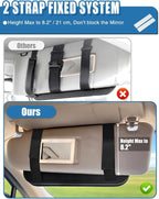 Molle Car Sun Visor Organizer - Tactical Storage Panel with 180° Zipper Pouch & Magnetic Glasses Clip & Photo Holder & Semi-Rigid Molle Panel for Military Gear (1, Black)
