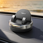 Car Phone Mount, [360° Rotation+Thick Case Friendly] Cell Phone Car Holder with Adjustable Spring Clip, Anti-Slip Silicone Universal Dashboard phone holder for Car for iPhone, Smartphones, GPS