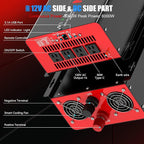 3000 Watt Power Inverter 12V DC to 110V AC Car Inverter with 4 AC Outlets, 30W Type-C Port, 3.1A USB Port, Remote Controller on LCD Screen, Power Converter for Truck, Home, Vehicles,Trip
