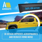 Extra Durable Window Deflectors Tape-On Window Visors Rain Guards Fit for Toyota Tacoma 2024-2026 Double Cab, Sun Visors, Wind VentVisors, Window Vent Shades, Exterior Car Accessories - 2 pcs. AG0849