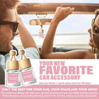 Car Air Freshener Diffuser 2 Pack Hanging Air Freshener Diffuser - Pink Sparkle Champagne Fragrance Oil Air Diffuse r for Car, 45+ Days Long Lasting Fragrance Made in USA (P38)