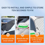 Winter Windshield Covers for Ice and Snow&Winter Car Essentials, Car Anti-Snow Cover, Snow Windshield Cover Automotive Exterior Accessories，Free Car Snow Shovel, Towel, and Gloves.