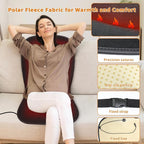 Heated Seat Cushion for Office Chair - Heating Pad for Back, Lumbar, Hip, Thigh with 7 Temp Levels & Auto Shutoff - Warm Gift for Winter