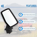 Left Driver Side Mirror Compatible With 2019-2025 Chevy Silverado 1500 With Power Glass Power Folding Heated Turn Signal Puddle Lights Mirror Memory Blind Spot Black Replace#84898867(14Pins)