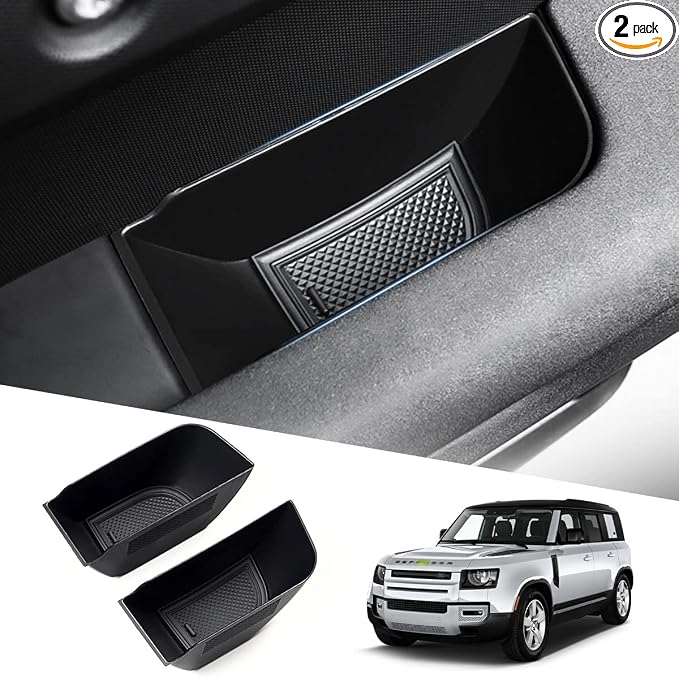 Door Side Storage Box for Land Rover Defender 90 110 130 2020-2025 2026 Accessories Defender Door Side Organizer Tray Grab Handle Pocket Box Insert Interior Accessories 2PCS