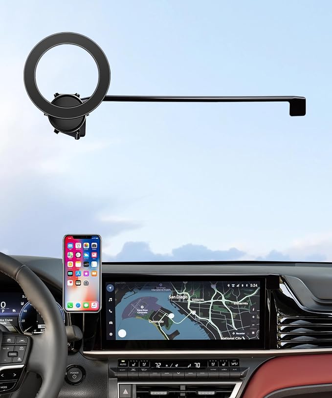 Car Phone Holder for Toyota Camry 2025-2026 Accessories, 12.3-inch Screen | Magsafe Magnetic Cell Phone Mount Clip Compatible with iPhone, 3D fit Stable Dashboard GPS Navigation Bracket Cradle Stand