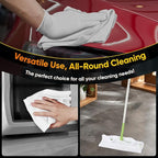 White Microfiber Cleaning Cloths 100 Pack, Reusable Cleaning Rags Shop Towels - Bulk Multipurpose Microfiber Towels, Lint Free Cleaning Towels for Car, House & Kitchen, 11.5 x 11.5 inch