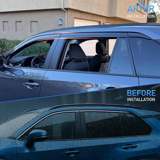 Window Visors for Honda Accord 2008 2009 2010 2011 2012 2013 2014 2015 2016 2017, Out-Channel Window Wind Deflectors Rain Guards -4PCS