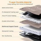 Backseat Extender for Dogs - Hard Bottom Dog Car Seat Cover for Back Seat, Dog Hammock for Car and SUV, Pet Rear Seat Protector Dogs Travel Bed with Mesh Window & Side Flaps