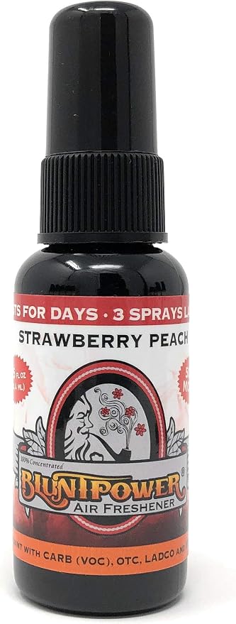 (Strawberry Peach, 1 Pack) Concentrated Air Freshener for Room and Car Spray - Oil-Based Diffuser Spray Bottle - Long-Lasting Bathroom Spray, Car Freshener, & Odor Eliminator Spray