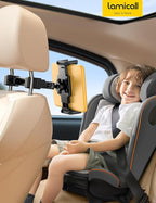 Car Headrest Tablet Holder - [Lockable] [Thick Case Friendly] [Foldable Clip] Car Backseat Tablet Mount, Gifts Car Accessories for Kids, for iPad Pro, Air, Mini, Fire HD, 4.7-13" Tablets
