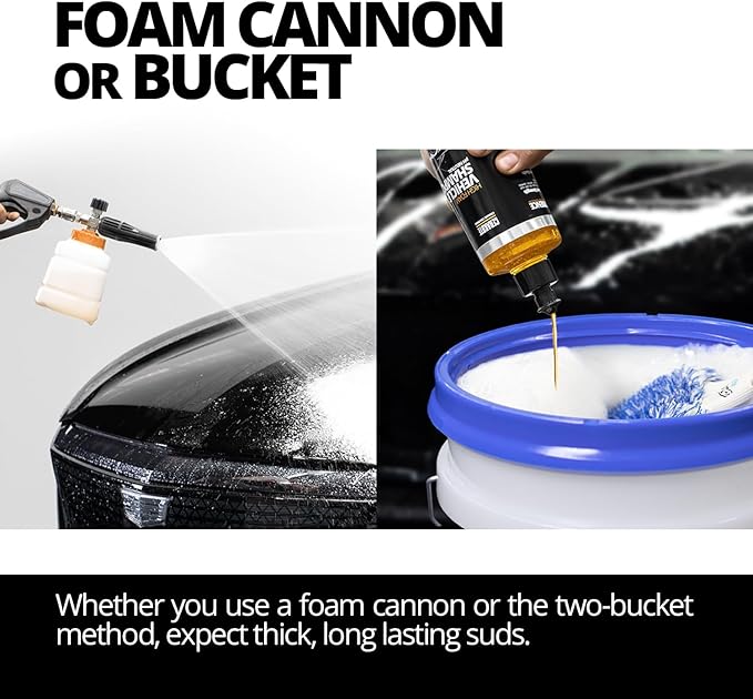High Foam Vehicle Shampoo (16 oz) – pH Neutral Premium Car Wash Soap for FoamCannon, SnowFoam, Pressure Washer & Hand Wash – Ceramic Coating Prep & Maintenance – Citrus Scent – Maximum Suds