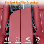 Car Seat Gap Organizer,Seat Gap Filler with Seat Belt Holes,Universal Fit for SUV/Truck/Pickup(Black,2Pack)