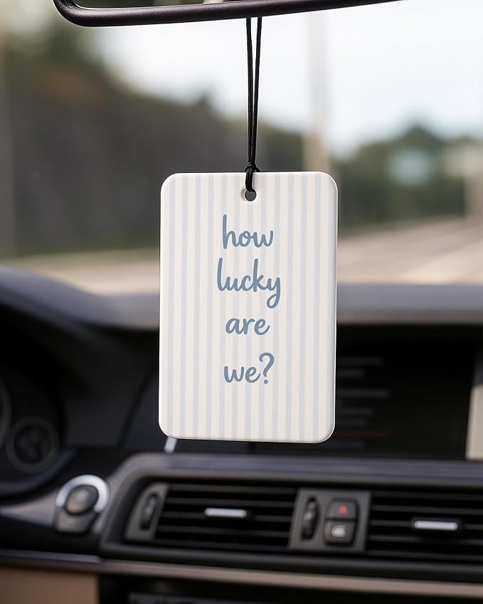 Blue Coastal Car Air Freshener 4 Pcs Coconut Scented, Preppy Oyster Bikini Starfish Car Accessories Mirror Decor for Women, Girly Beachy Hanging Air Freshener for Cars Closet Drawer Books
