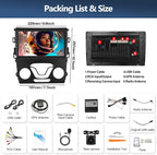 4G+64G Android 15 Car Radio for Ford Fusion 2013 2014 2015 2016, 9 Inch 1280 * 720 Touch Screen Car Stereo with Wireless CarPlay Android Auto Bluetooth 5.0 32EQ FM GPS Navigation Backup Camera