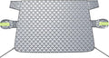 Exterior Windshield Cover for Ice and Snow, Graphene Grid Heavy-Duty Windshield Sun Shade, Car Snow Shield with Mirror Covers, Wiper Area Coverage for Cars, SUVs and Trucks, X-Large