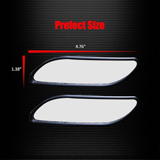 Blind Spot Mirror, HD Glass ABS Housing Convex Wide Angle Rearview Blind Spot Car Mirror for Car SUV and Truck (Framed, Medium, Pack of 2)