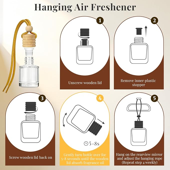 Car Air Fresheners (Honor & Glory), 2 Packs Hanging Car Fragrance Diffuser | Auto Odor Eliminator, Opulent & Inviting Scent