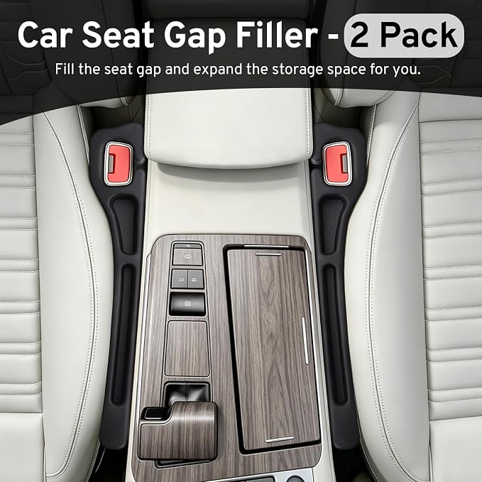 Car Seat Gap Filler Organizer for Honda CRV HRV Pilot Odyssey 2027 2026 2025 2024-2000 Plug with Storage Slot Strip No-Drop Seat Side Gap with Phone Holder - 2 Pack