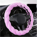 Fluffy Car Steering Wheel Cover, 15 Inches Anti-Slip Round Fuzzy Winter Steering Wheel Protector, Soft Warm Plush Steering Wheel Cover for Women Girls, Car Accessories (Purple, Round)