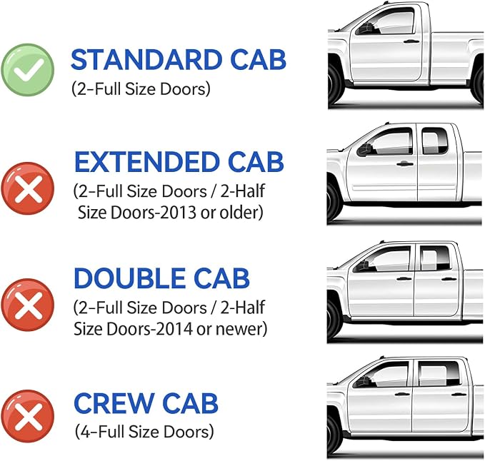 Window Visors Rain Guards for 2002-2008 Dodge Ram 1500 & 2003-2009 Ram 2500 3500 Regular/Standard/Single Cab, 2-Door Out-Channel Window Vent Wind Deflectors Visors Shades