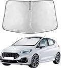 Windshield Sunshade Compatible for Ford Fiesta 2017-2021 2022 2023, Sun Visor for Front Windshield & Window Sun Shade Cover, UV Heat Blocker & Protector, Car Accessories