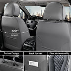 Coverado Car Seat Covers Full Set, Black Seat Covers, Automotive Car Seat Cover, Car Seat Cushion, Car Seat Covers Front Seats Back Seat Covers, Car Seat Protector Universal Fit Most Cars