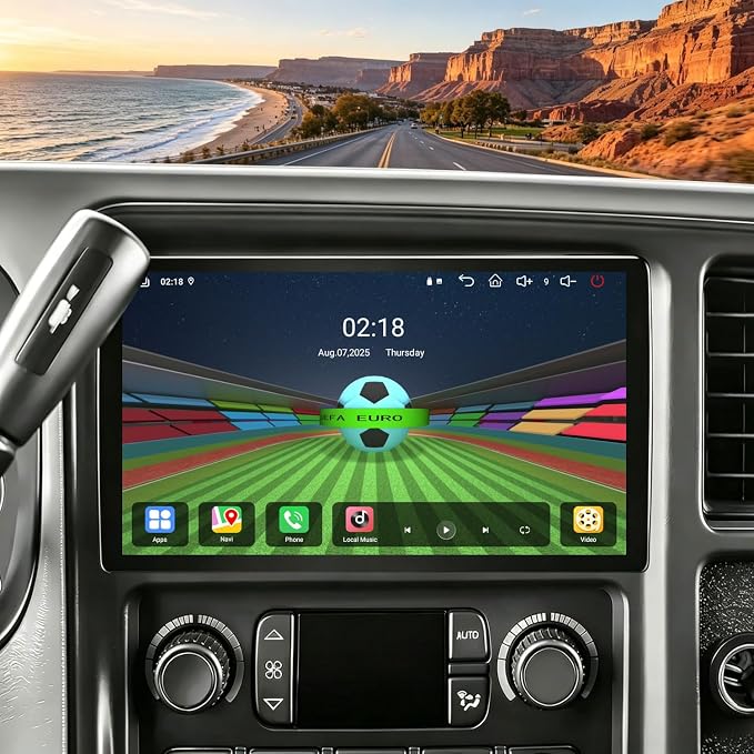 9'' QLED Car Stereo for Chevy Tahoe Suburban 2003-2006 Carplay Android Auto | 4+64G Touch Screen Aftermarket Car Radio with GPS Navigation, AHD 1080P Backup Camera, 5G WIFI, Bluetooth, FM AM RDS Radio
