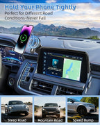 PZK Car Phone Mount for 2021 2022 2023 2024 Chevy Tahoe/Suburban/GMC Yukon | 10.2-inch Screen Magnetic 15W Fast Wireless Charger Car Phone Holder LT/Z71/RST/High Country 360° Rotation Hands-Free