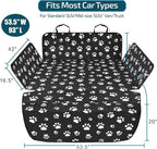 SUV Cargo Liner for Dogs with Side Flaps, Large (54" x 93") Water Resistant Trunk Cover, Non-Slip Pet Area Protector with Bumper Flap, Universal Fit for SUVs Sedans Vans, Paw Print