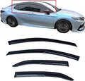 Window Visors Rain Guards for Toyota Camry Sedan 2018-2024,Smoke Tinted Premium Window Deflectors,Weatherproof & Easy Installation,Reduces Wind Noise & Enhances Style,Truck Accessories-4pcs