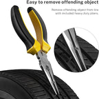 Flat Tire Repair Kit with Plugs 31 Pcs for Car, Motorcycle, ATV, Jeep, Truck, Tractor Flat Tire Puncture Repair