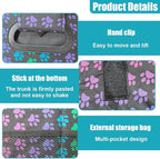 Car Trunk Organizer, Collapsible Multi-Compartment Auto Storage Box with 4 Pockets, Waterproof Oxford Fabric Car Trunk Container Accessories for Sedan SUV Truck (Colorful)