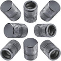 Tire Valve Stem Caps for Car Tires Air Caps Cover 8 Pack Corrosion Resistant Premium Alloy Leak-Proof Universal for SUV Truck Motorcycle Bike Gray